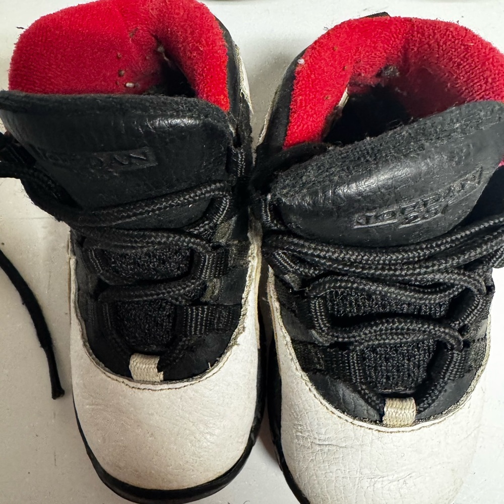 Jordan Kids Black, Red, and White Sneakers